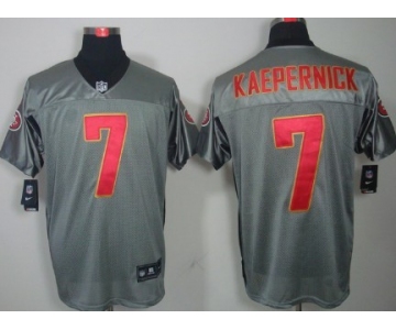 Nike San Francisco 49ers #7 Colin Kaepernick Gray Shadow Elite Jersey
