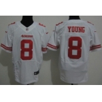Nike San Francisco 49ers #8 Steve Young White Elite Jersey