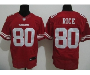 Nike San Francisco 49ers #80 Jerry Rice Red Elite Jersey