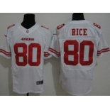 Nike San Francisco 49ers #80 Jerry Rice White Elite Jersey