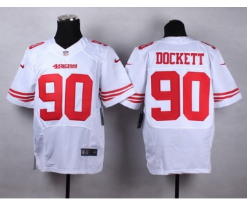 Nike San Francisco 49ers #90 Darnell Dockett White Elite Jersey