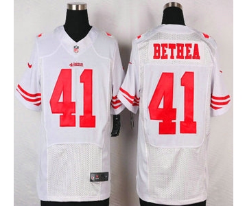 San Francisco 49ers #41 Antoine Bethea Nike White Elite Jersey