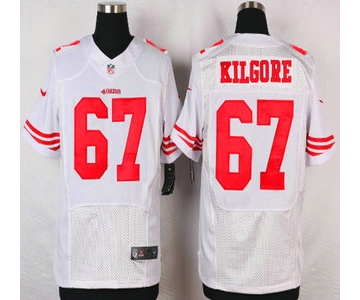 San Francisco 49ers #67 Daniel Kilgore Nike White Elite Jersey