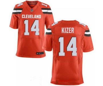 Men's 2017 NFL Draft Cleveland Browns #14 DeShone Kizer Orange Alternate Stitched NFL Nike Elite Jersey