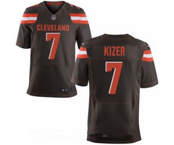 Men's 2017 NFL Draft Cleveland Browns #7 DeShone Kizer Brown Team Color Stitched NFL Nike Elite Jersey