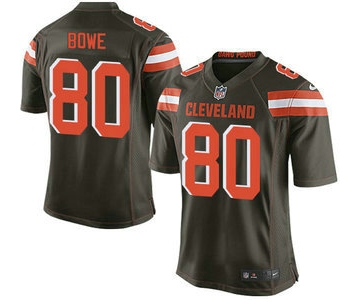 Men's Cleveland Browns Brown #80 Dwayne Bowe Brown Team Color 2015 NFL Nike Elite Jersey