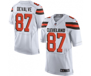 Nike Browns #87 Seth DeValve White Men's Stitched NFL New Elite Jersey