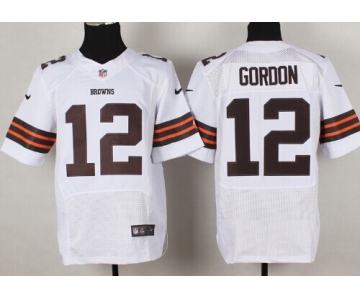 Nike Cleveland Browns #12 Josh Gordon White Elite Jersey