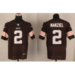 Nike Cleveland Browns #2 Johnny Manziel Brown Elite Jersey