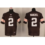 Nike Cleveland Browns #2 Johnny Manziel Brown Elite Jersey