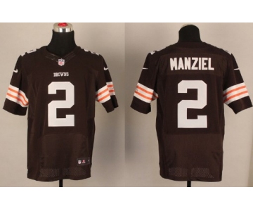 Nike Cleveland Browns #2 Johnny Manziel Brown Elite Jersey