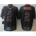 Nike Cleveland Browns #2 Johnny Manziel Lights Out Black Elite Jersey