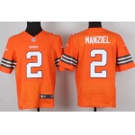 Nike Cleveland Browns #2 Johnny Manziel Orange Elite Jersey