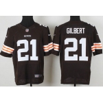 Nike Cleveland Browns #21 Justin Gilbert Brown Elite Jersey