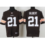 Nike Cleveland Browns #21 Justin Gilbert Brown Elite Jersey
