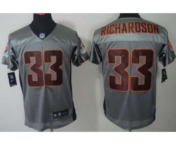 Nike Cleveland Browns #33 Trent Richardson Gray Shadow Elite Jersey