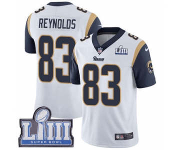 Men's Los Angeles Rams #83 Josh Reynolds White Nike NFL Road Vapor Untouchable Super Bowl LIII Bound Limited Jersey