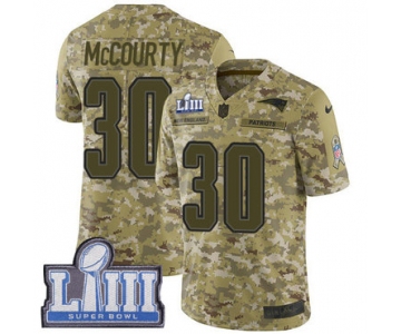#30 Limited Jason McCourty Camo Nike NFL Men's Jersey New England Patriots 2018 Salute to Service Super Bowl LIII Bound