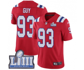 #93 Limited Lawrence Guy Red Nike NFL Alternate Men's Jersey New England Patriots Vapor Untouchable Super Bowl LIII Bound