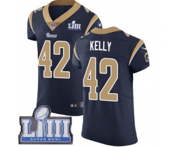 #42 Elite John Kelly Navy Blue Nike NFL Home Men's Jersey Los Angeles Rams Vapor Untouchable Super Bowl LIII Bound