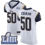 #50 Elite Samson Ebukam White Nike NFL Road Men's Jersey Los Angeles Rams Vapor Untouchable Super Bowl LIII Bound