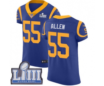 #55 Elite Brian Allen Royal Blue Nike NFL Alternate Men's Jersey Los Angeles Rams Vapor Untouchable Super Bowl LIII Bound