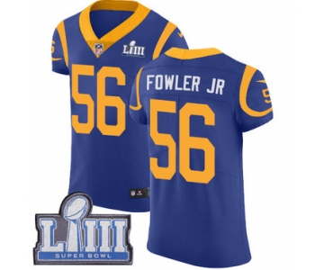 #56 Elite Dante Fowler Jr Royal Blue Nike NFL Alternate Men's Jersey Los Angeles Rams Vapor Untouchable Super Bowl LIII Bound
