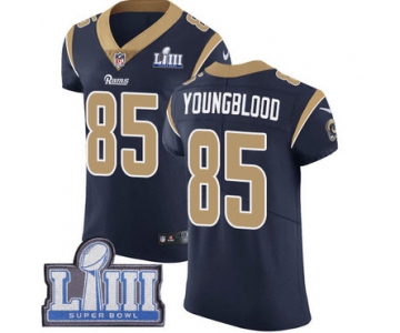 #85 Elite Jack Youngblood Navy Blue Nike NFL Home Men's Jersey Los Angeles Rams Vapor Untouchable Super Bowl LIII Bound