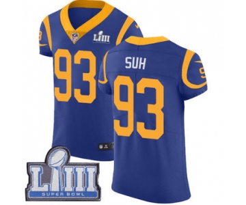 #93 Elite Ndamukong Suh Royal Blue Nike NFL Alternate Men's Jersey Los Angeles Rams Vapor Untouchable Super Bowl LIII Bound