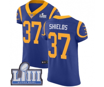 Men's Los Angeles Rams #37 Sam Shields Royal Blue Nike NFL Alternate Vapor Untouchable Super Bowl LIII Bound Elite Jersey
