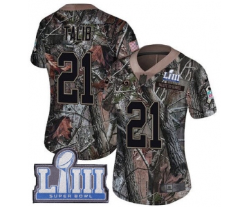 #21 Limited Aqib Talib Camo Nike NFL Women's Jersey Los Angeles Rams Rush Realtree Super Bowl LIII Bound