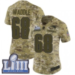 #68 Limited LaAdrian Waddle Camo Nike NFL Women's Jersey New England Patriots 2018 Salute to Service Super Bowl LIII Bound