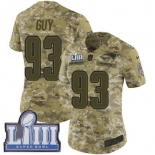 #93 Limited Lawrence Guy Camo Nike NFL Women's Jersey New England Patriots 2018 Salute to Service Super Bowl LIII Bound