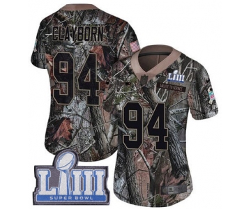 #94 Limited Adrian Clayborn Camo Nike NFL Women's Jersey New England Patriots Rush Realtree Super Bowl LIII Bound