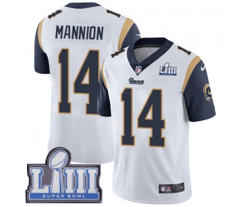 #14 Limited Sean Mannion White Nike NFL Road Youth Jersey Los Angeles Rams Vapor Untouchable Super Bowl LIII Bound