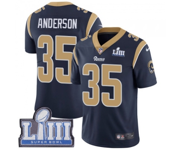 #35 Limited C.J. Anderson Navy Blue Nike NFL Home Youth Jersey Los Angeles Rams Vapor Untouchable Super Bowl LIII Bound