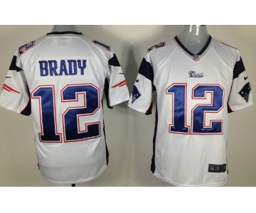 Nike New England Patriots #12 Tom Brady White Game Jersey