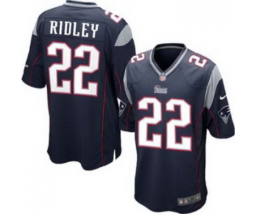 Nike New England Patriots #22 Stevan Ridley Blue Game Jersey