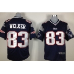 Nike New England Patriots #83 Wes Welker Blue Game Jersey
