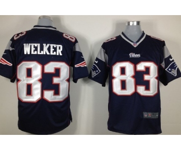 Nike New England Patriots #83 Wes Welker Blue Game Jersey