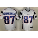 Nike New England Patriots #87 Rob Gronkowski White Game Jersey