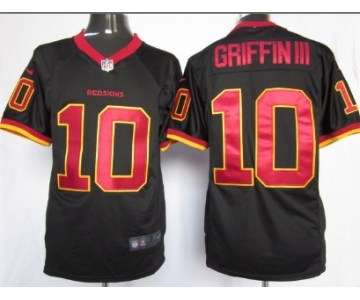 Nike Washington Redskins #10 Robert Griffin III Black Game Jersey