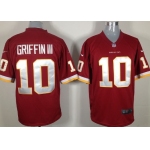 Nike Washington Redskins #10 Robert Griffin III Red Game Jersey