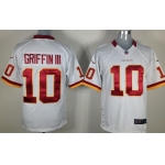 Nike Washington Redskins #10 Robert Griffin III White Game Jersey