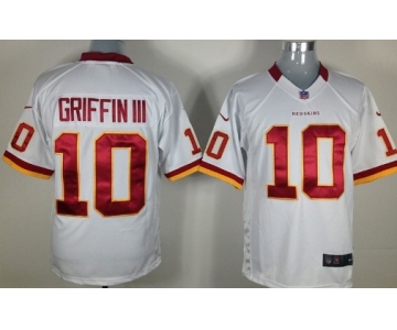 Nike Washington Redskins #10 Robert Griffin III White Game Jersey