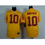 Nike Washington Redskins #10 Robert Griffin III Yellow Game Jersey