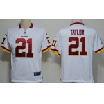Nike Washington Redskins #21 Sean Taylor White Game Jersey
