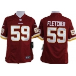 Nike Washington Redskins #59 London Fletcher Red Game Jersey