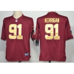 Nike Washington Redskins #91 Ryan Kerrigan Red With Gold Game Jersey