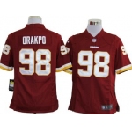 Nike Washington Redskins #98 Brian Orakpo Red Game Jersey